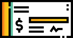Graphic of a paper check.